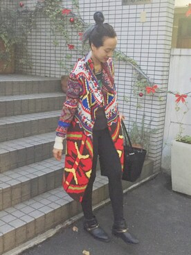 「Desigual（デシグアル）のアイテム（カーディガン/ボレロ）」を使った、tattyさん（レディース・165cm）の秋コーディネート