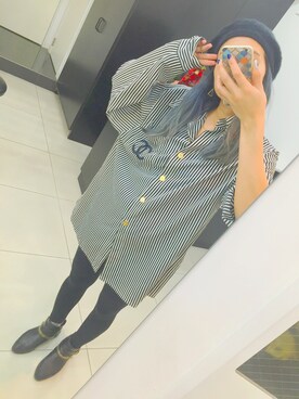 「iPhoneケース」｜「アイテム（帽子）」を使った、tattyさん（レディース・165cm）の秋コーディネート