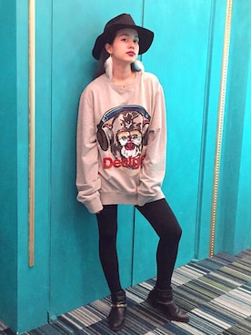 「Desigual（デシグアル）のアイテム（ニット/セーター）」を使った、tattyさん（レディース・165cm）の秋コーディネート