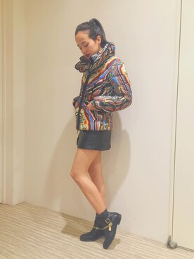 「Desigual（デシグアル）のアイテム（ダウンジャケット/コート）」を使った、tattyさん（レディース・165cm）の秋コーディネート