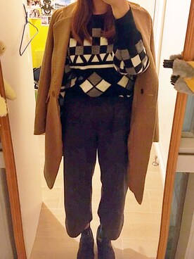 「working style」｜「アイテム（ダウンジャケット/コート）」を使った、wansuettungさん（レディース・155cm）の冬コーディネート