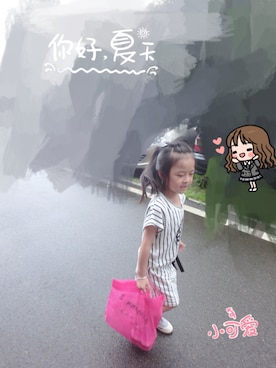 「KIDS.（キッズ）のアイテム」を使った、米小诺さん（キッズ・110cm）の夏コーディネート