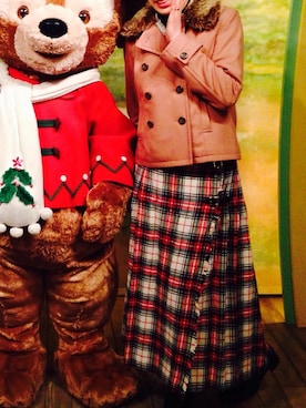 「アイテム（ピーコート、ピンク系）」を使った、＊かな＊さん（レディース・170cm）の冬コーディネート