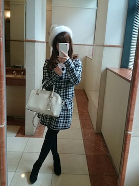 「DIANA」｜「アイテム（セットアップ）」を使った、miniminnieさん（レディース・148cm）の秋コーディネート