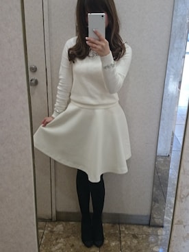 「JUSGLITTY（ジャスグリッティー）のアイテム（アクセサリー）」を使った、miniminnieさん（レディース・148cm）の春コーディネート