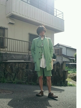 「いつもありがとうございます」｜「アイテム（セットアップ）」を使った、かずさん（メンズ・172cm）の春コーディネート