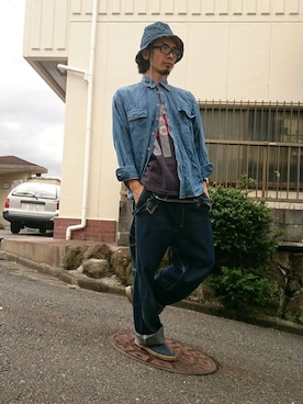 「いつもありがとうございます」｜「アイテム（オールインワン・サロペット）」を使った、かずさん（メンズ・172cm）の夏コーディネート