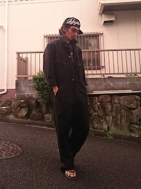 「いつもありがとうございます」｜「アイテム（オールインワン・サロペット）」を使った、かずさん（メンズ・172cm）の秋コーディネート