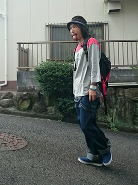 「いつもありがとうございます」｜「アイテム（オールインワン・サロペット）」を使った、かずさん（メンズ・172cm）の秋コーディネート