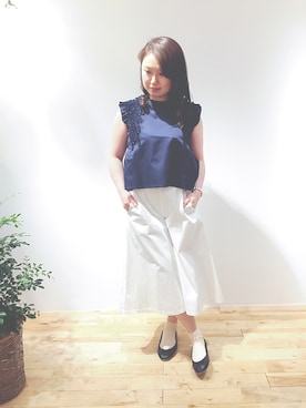 「haupia（ハウピア）のアイテム」を使った、haupia天王寺MIOプラザ館店さん（レディース・160cm）の春コーディネート