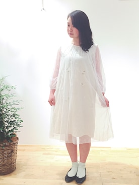 「haupia（ハウピア）のアイテム」を使った、haupia天王寺MIOプラザ館店さん（レディース・160cm）の春コーディネート