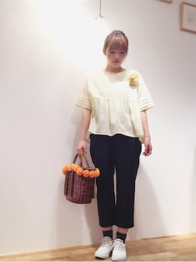 「haupia（ハウピア）のアイテム」を使った、haupia天王寺MIOプラザ館店さん（レディース・158cm）の春コーディネート