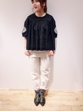 「haupia（ハウピア）のアイテム」を使った、haupia天王寺MIOプラザ館店さん（レディース・160cm）の春コーディネート