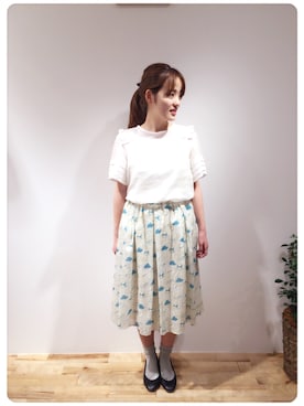 「haupia（ハウピア）のアイテム」を使った、haupia天王寺MIOプラザ館店さん（レディース・158cm）の春コーディネート