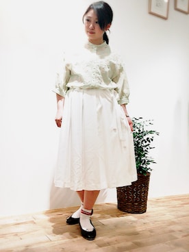 「haupia（ハウピア）のアイテム」を使った、haupia天王寺MIOプラザ館店さん（レディース・160cm）の春コーディネート