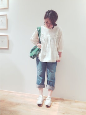 「haupia（ハウピア）のアイテム」を使った、haupia天王寺MIOプラザ館店さん（レディース・152cm）の春コーディネート