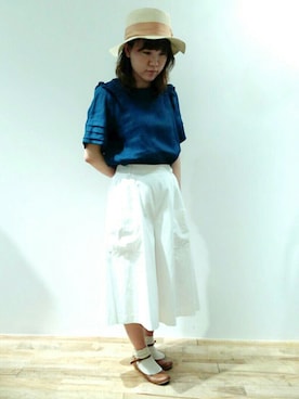 「haupia（ハウピア）のアイテム」を使った、haupia天王寺MIOプラザ館店さん（レディース・156cm）の夏コーディネート