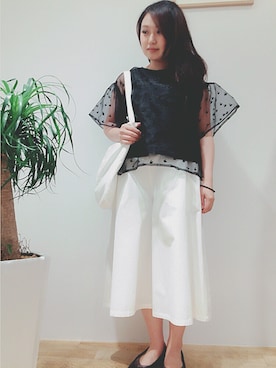 「haupia（ハウピア）のアイテム」を使った、haupia天王寺MIOプラザ館店さん（レディース・152cm）の夏コーディネート