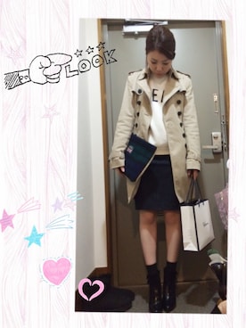 「MANGO（マンゴ）のアイテム（トレンチコート）」を使った、a_outfitさん（レディース・160cm）の秋コーディネート