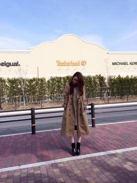 「ロングヘア」｜「アイテム（トレンチコート）」を使った、a_outfitさん（レディース・160cm）の春コーディネート