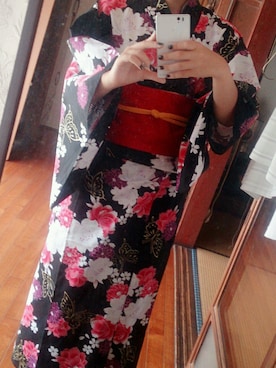 「Honeys（ハニーズ）のアイテム（水着/着物・浴衣）」を使った、Asuka Haraさん（レディース・162cm）の夏コーディネート