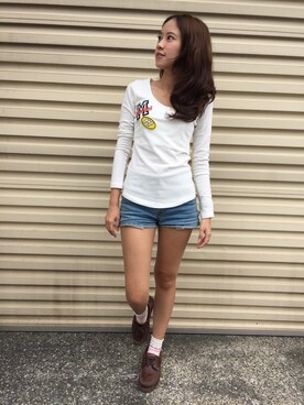 「ORIS（オリス）のアイテム（シューズ）」を使った、Taco Pingさん（レディース・150cm）の秋コーディネート