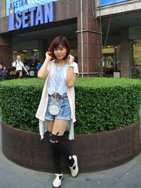 「アイテム（Tシャツ/カットソー）」を使った、Plaripariさん（レディース・43cm・20代）の秋コーディネート