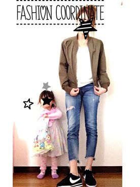 「Ungrid（アングリッド）のフレイドヘムストスリ（デニムパンツ）」を使った、--Aki--さん（レディース・167cm）の春コーディネート