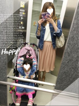 「NETSTAR（ネットスター）のアイテム（スカート）」を使った、--Aki--さん（レディース・167cm）の春コーディネート