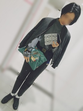 「SEVENDAYS=SUNDAY（セブンデイズサンデイ）のアイテム（MA-1）」を使った、マルさん（レディース・165cm）の秋コーディネート