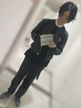 「SEVENDAYS=SUNDAY（セブンデイズサンデイ）のアイテム（MA-1）」を使った、マルさん（レディース・165cm）の冬コーディネート