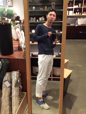「SHARE PARK（シェアパーク）のアイテム（パンツ）」を使った、げんさん（メンズ・175cm）の秋コーディネート