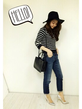 「GAP（ギャップ）のアイテム（针织衫、ブラック系）」を使った、Ayakaさん（レディース・160cm）の春コーディネート