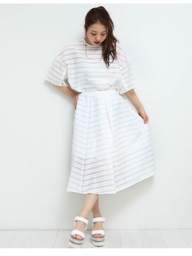 「STUDIOUS SELECT（ステュディオスセレクト）のアイテム（トップス）」を使った、Ayakaさん（レディース・160cm）の春コーディネート