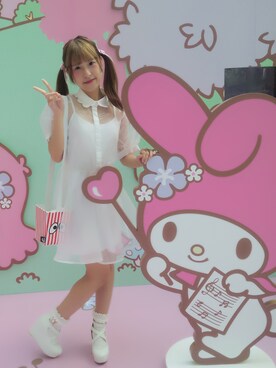 「MINI CREAMのアイテム」を使った、Marukoさん（レディース・155cm）の夏コーディネート