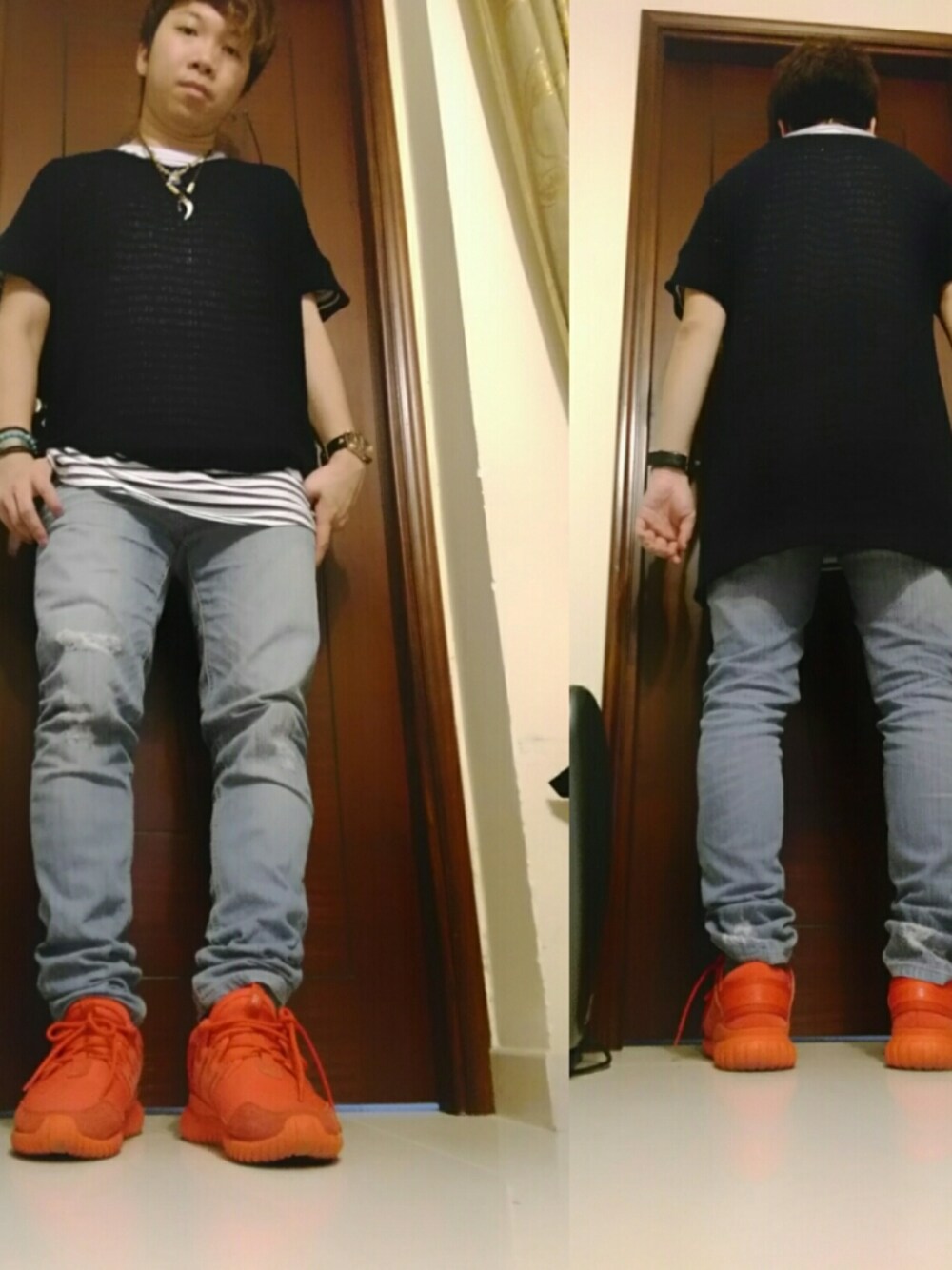 「CHEAP MONDAYのアイテム（デニムパンツ、ブルー系）」を使った、mike_jan_lamさん（メンズ・170cm）の秋コーディネートの1枚目の写真