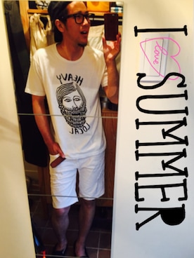 「TMT（ティーエムティー）のアイテム（帽子）」を使った、yuuichiさん（メンズ・177cm）の夏コーディネート