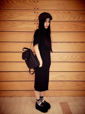 「skirt」｜「アイテム（キャスケット）」を使った、LouisChenさん（レディース・158cm）の秋コーディネート