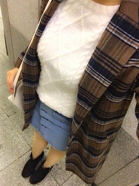 「SM2（エスエムツー）のアイテム（チェスターコート）」を使った、saさん（レディース・163cm）の秋コーディネート