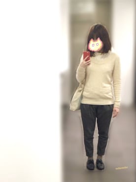「FREE’S PHRASE（フリーズフレーズ）のアイテム（トップス）」を使った、ねこのこさん（レディース・154cm）の冬コーディネート