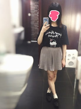 「キュロット」｜「アイテム（その他シューズ）」を使った、ねこのこさん（レディース・154cm）の秋コーディネート