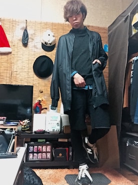 「誕生日」｜「アイテム（ナイロンジャケット）」を使った、SNTRSさん（メンズ・168cm）の春コーディネート