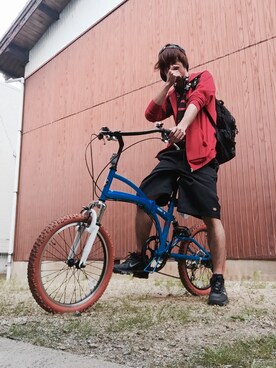 「SMGのアイテム」を使った、SNTRSさん（メンズ・168cm）の春コーディネート