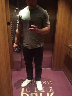 「BLUE WORK（ブルーワーク）のアイテム（パンツ）」を使った、KAさん（メンズ・170cm・30代）の春コーディネート
