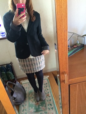 「GUELL MUSTARD（グエル マスタード）のアイテム」を使った、るにゃさん（レディース・143cm）の秋コーディネート