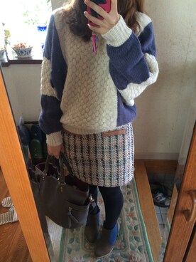 「ricori（リコリ）のアイテム」を使った、るにゃさん（レディース・144cm）の秋コーディネート