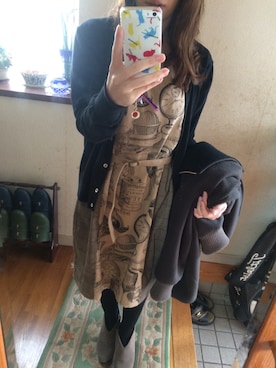 「Paradise Picnic（パラダイスピクニック）のアイテム（その他アウター）」を使った、るにゃさん（レディース・143cm）の春コーディネート