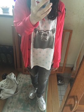 「mercibeaucoup,（メルシーボークー）のアイテム（カーディガン/ボレロ）」を使った、るにゃさん（レディース・143cm）の夏コーディネート