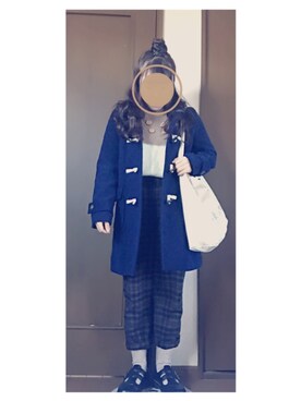 「Crisp（クリスプ）のアイテム（ダッフルコート）」を使った、aさん（レディース・148cm）の冬コーディネート