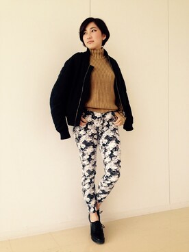 「MURUA（ムルーア）のアイテム」を使った、本澤まゆさん（メンズ・163cm）の冬コーディネート